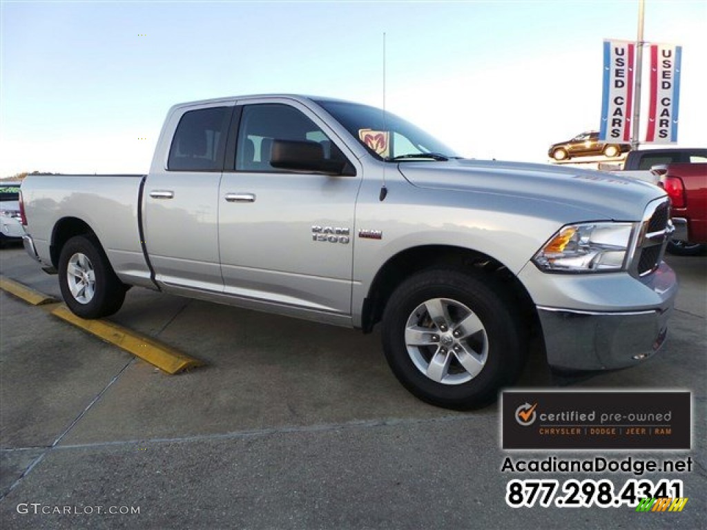 2014 1500 SLT Quad Cab - Bright Silver Metallic / Black/Diesel Gray photo #11