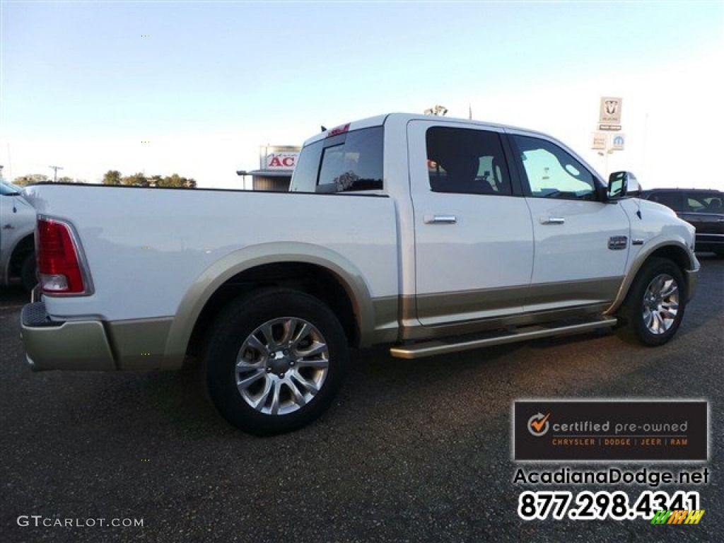 2014 1500 Laramie Longhorn Crew Cab - Bright White / Longhorn Canyon Brown/Light Frost photo #7