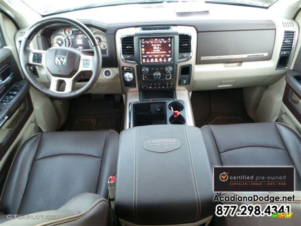 2014 1500 Laramie Longhorn Crew Cab - Bright White / Longhorn Canyon Brown/Light Frost photo #22