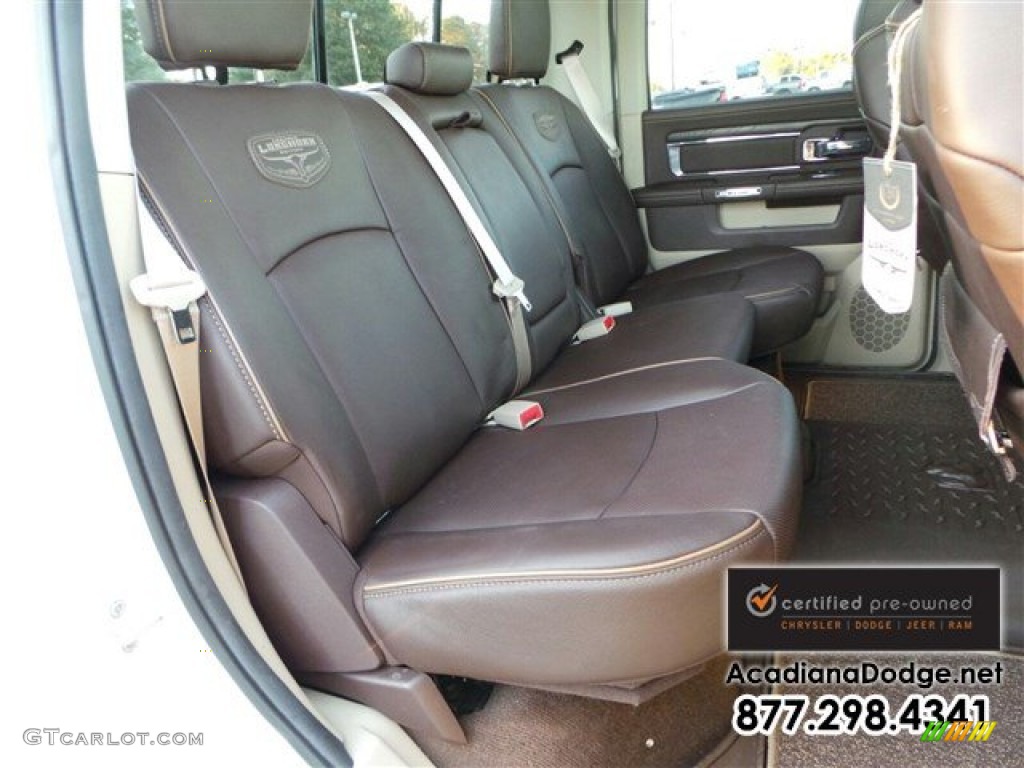 2014 1500 Laramie Longhorn Crew Cab - Bright White / Longhorn Canyon Brown/Light Frost photo #25