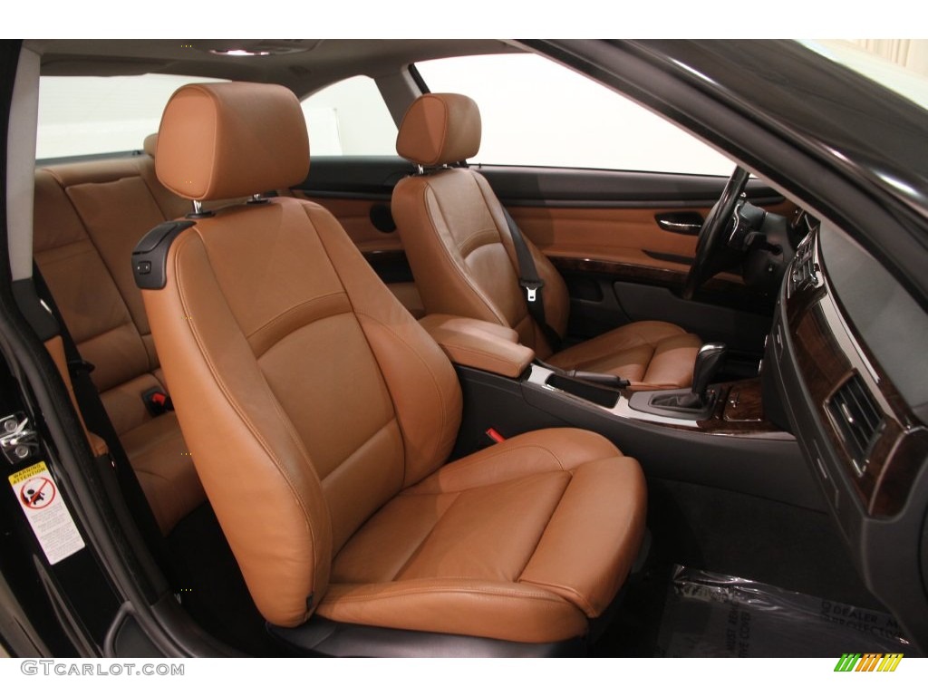 2009 3 Series 335xi Coupe - Black Sapphire Metallic / Saddle Brown Dakota Leather photo #14