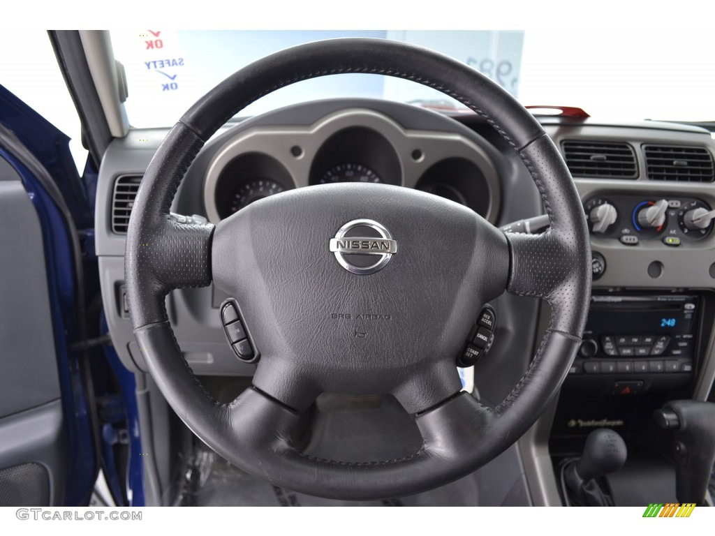 2003 Nissan Xterra SE V6 4x4 Charcoal Steering Wheel Photo #109270518