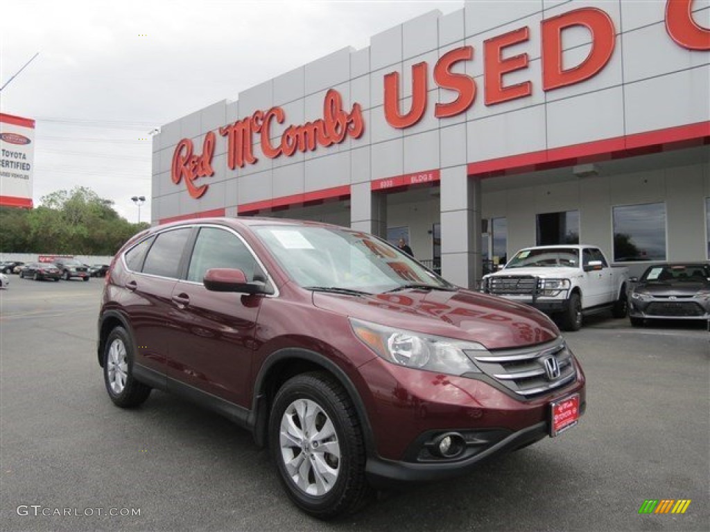 2012 CR-V EX - Basque Red Pearl II / Gray photo #2