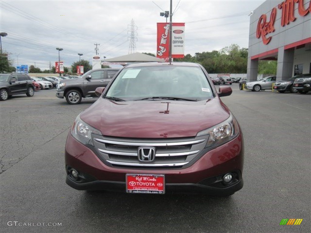 2012 CR-V EX - Basque Red Pearl II / Gray photo #3