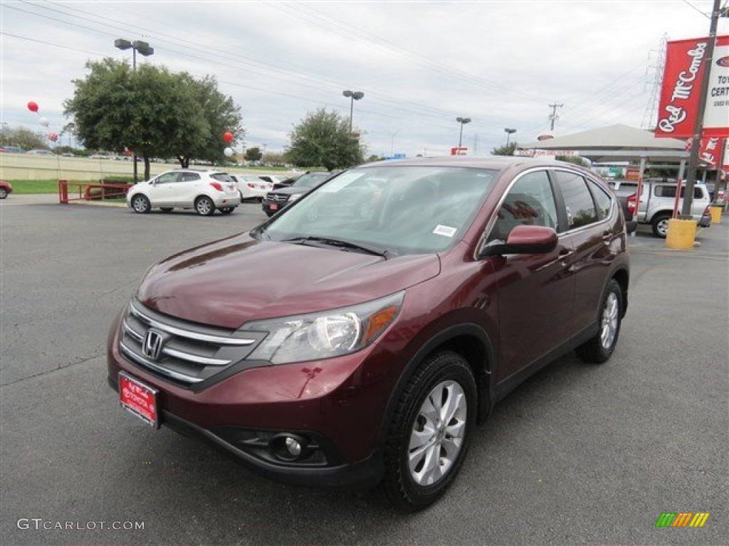 2012 CR-V EX - Basque Red Pearl II / Gray photo #4