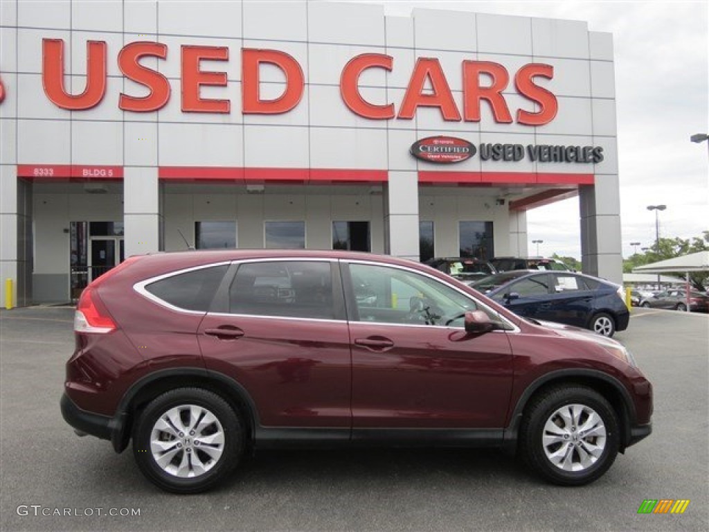 2012 CR-V EX - Basque Red Pearl II / Gray photo #9