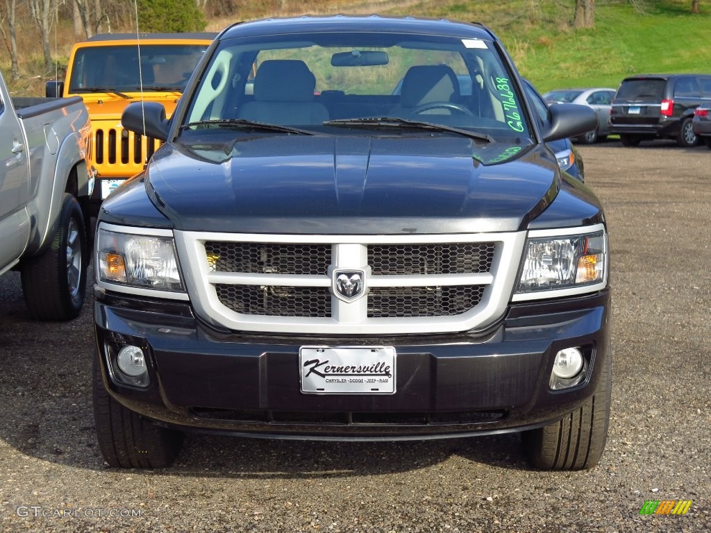 2011 Dakota Big Horn Crew Cab 4x4 - Brilliant Black Crystal Pearl / Dark Slate Gray/Medium Slate Gray photo #2