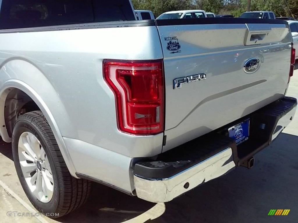 2015 F150 Lariat SuperCrew - Ingot Silver Metallic / Black photo #14