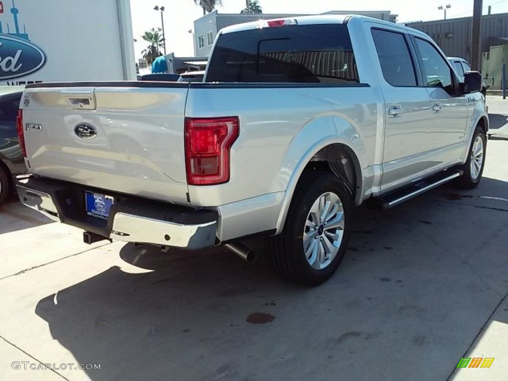 2015 F150 Lariat SuperCrew - Ingot Silver Metallic / Black photo #20