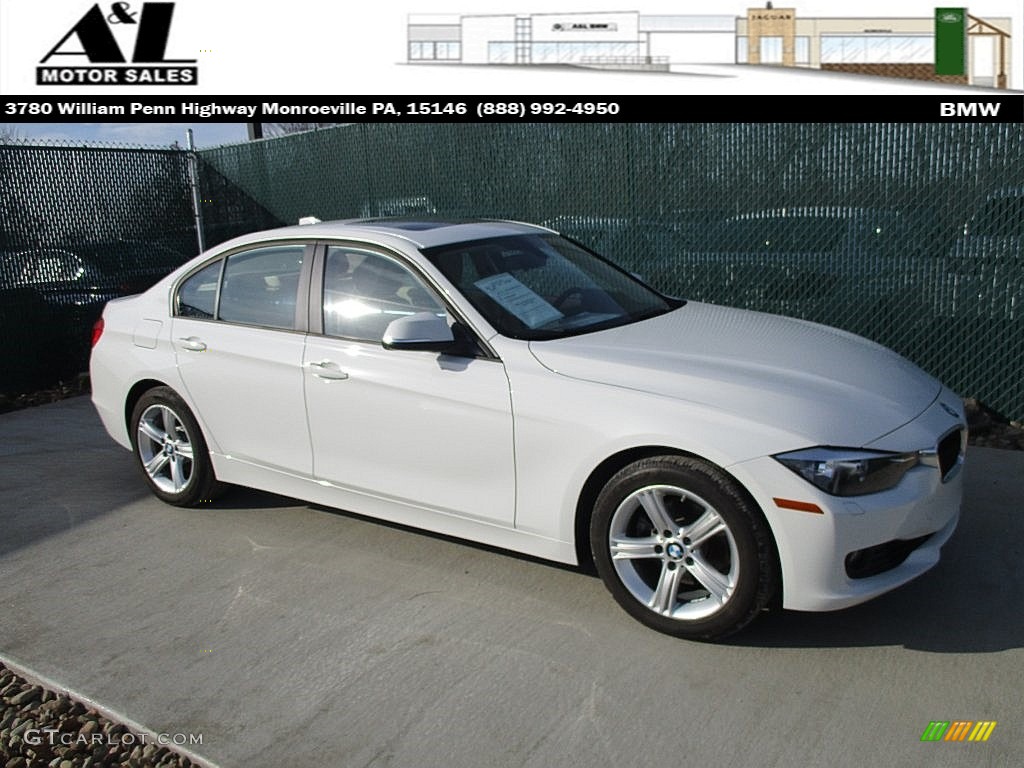 2013 3 Series 328i xDrive Sedan - Alpine White / Venetian Beige photo #1