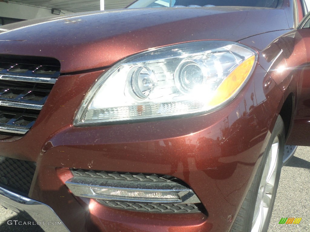 2013 ML 350 4Matic - Cinnabar Red Metallic / Almond Beige photo #23