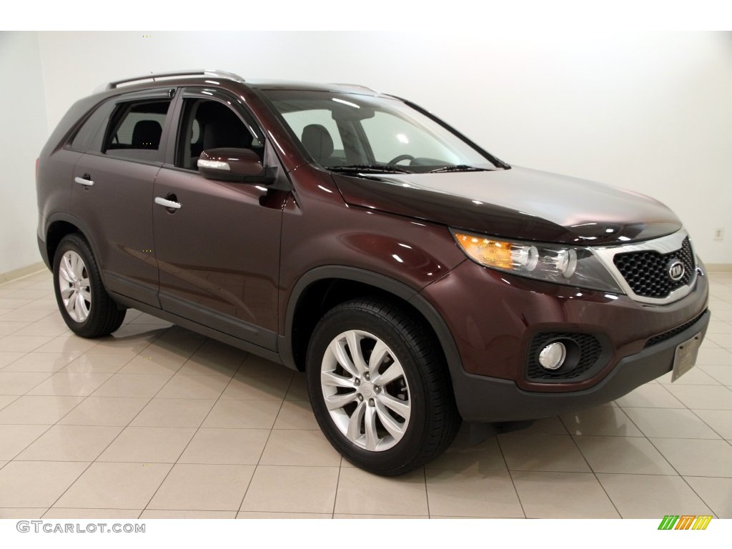 2011 Sorento LX V6 - Dark Cherry / Black photo #1