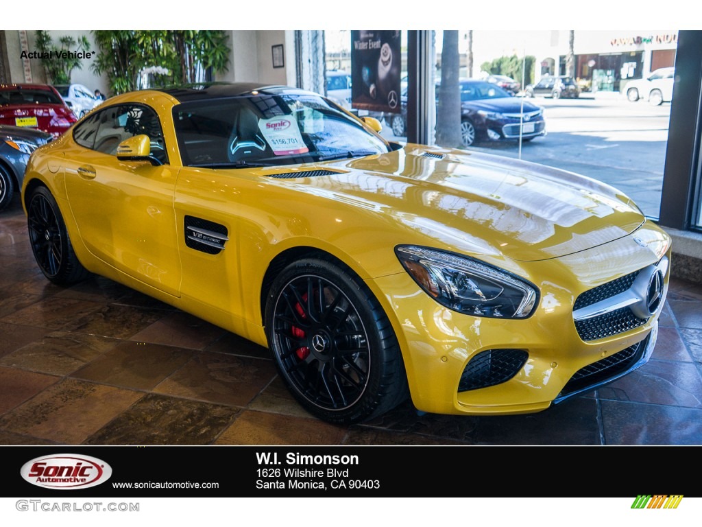 2016 AMG GT S Coupe - AMG Solarbeam Yellow Metallic / Black Exclusive/DINAMICA w/Yellow Stitching photo #1