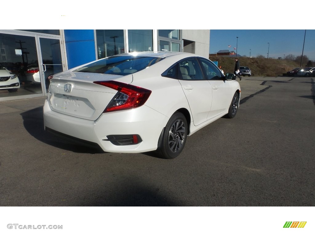 White Orchid Pearl 2016 Honda Civic EX Sedan Exterior Photo #109292794