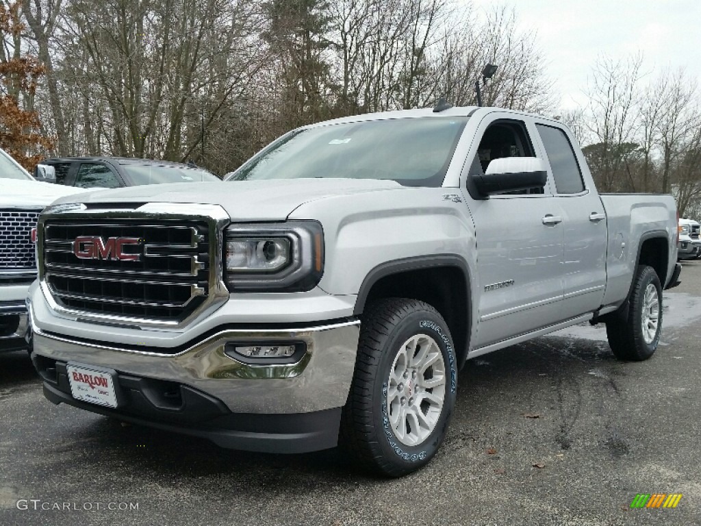 2016 Sierra 1500 SLE Double Cab 4WD - Quicksilver Metallic / Jet Black photo #1