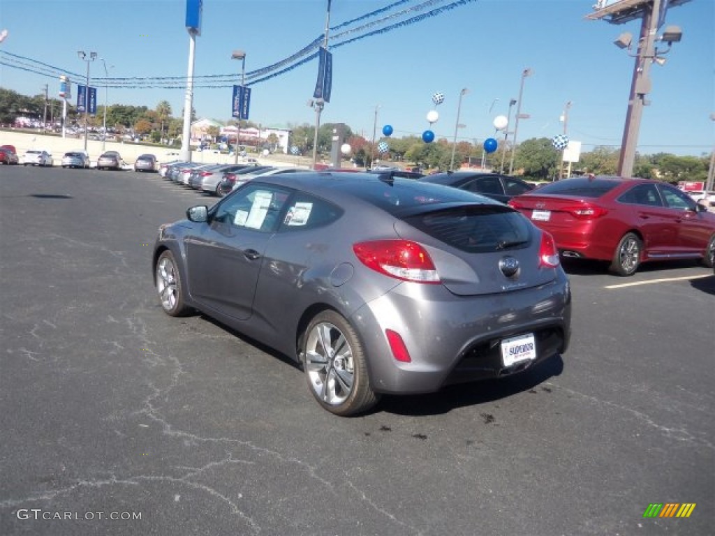 2016 Veloster  - Triathlon Gray / Black/Yellow photo #8