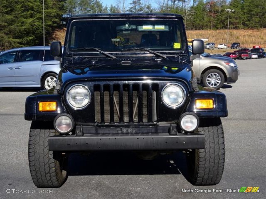 2004 Wrangler Sahara 4x4 - Black / Dark Slate Gray photo #8