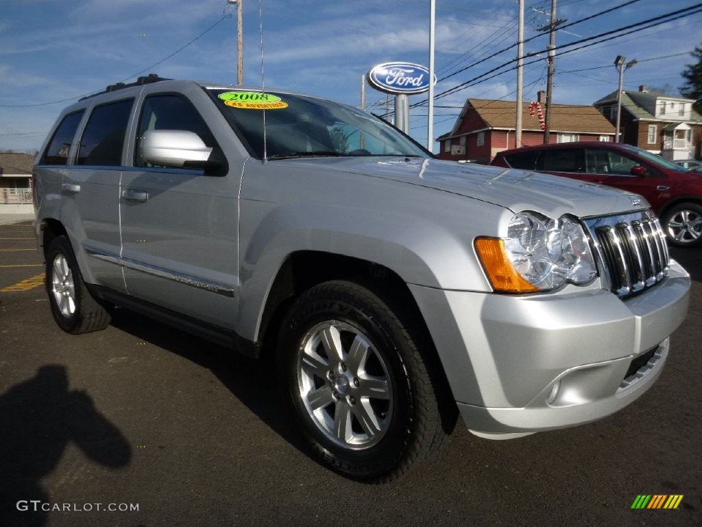 2008 Grand Cherokee Limited 4x4 - Bright Silver Metallic / Dark Khaki/Light Graystone photo #3