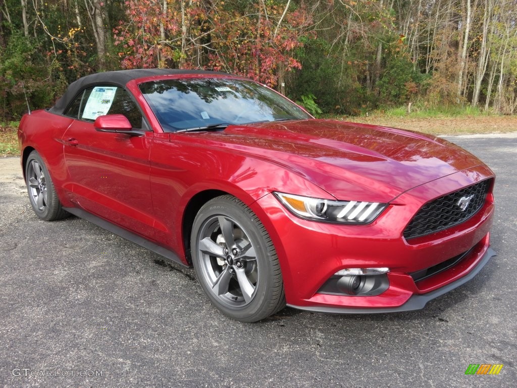 2016 Mustang V6 Convertible - Ruby Red Metallic / Ebony photo #1