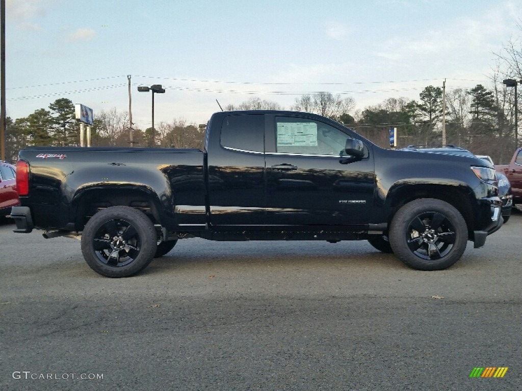Black 2016 Chevrolet Colorado LT Extended Cab 4x4 Exterior Photo #109301743