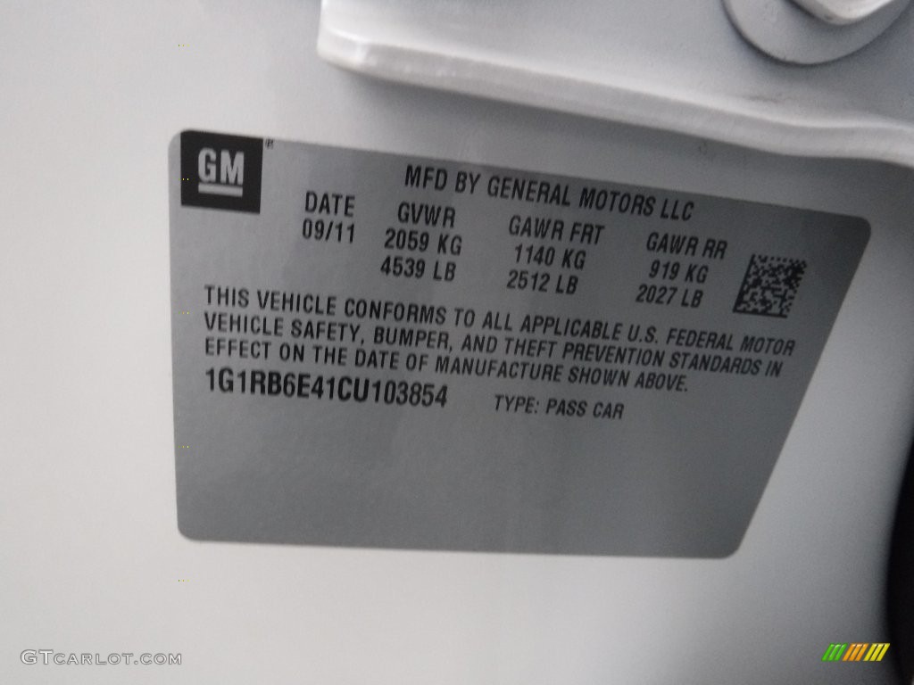 2012 Volt Hatchback - Summit White / Light Neutral/Dark Accents photo #34