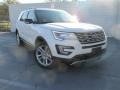 2016 White Platinum Metallic Tri-Coat Ford Explorer XLT  photo #1