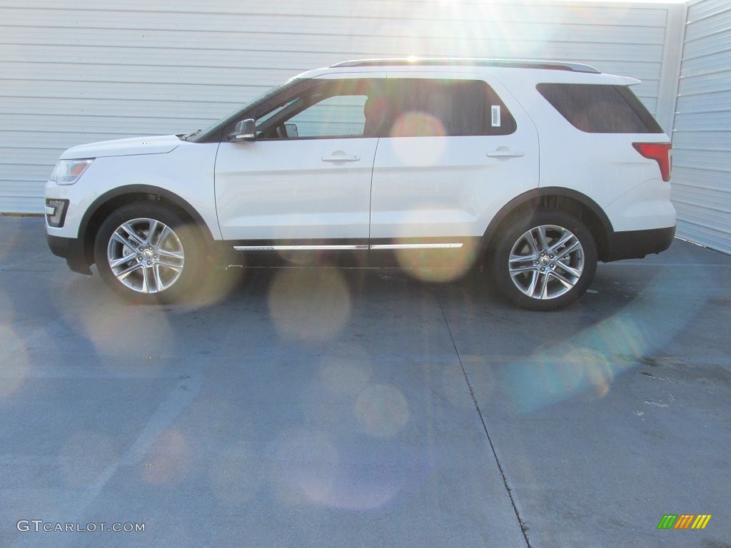 2016 Explorer XLT - White Platinum Metallic Tri-Coat / Ebony Black photo #6