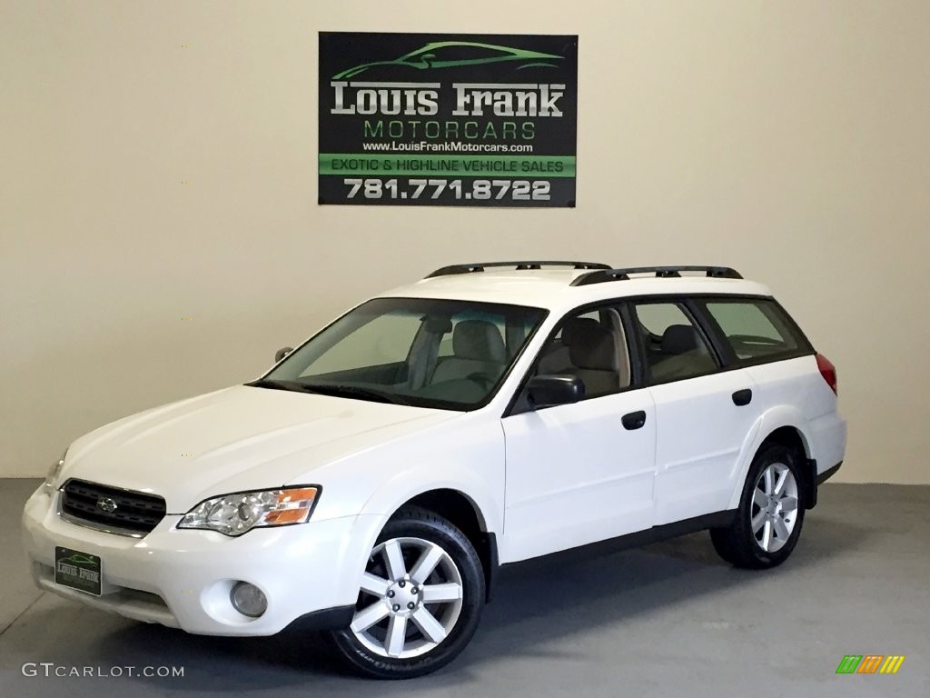 2007 Outback 2.5i Wagon - Satin White Pearl / Taupe Leather photo #4