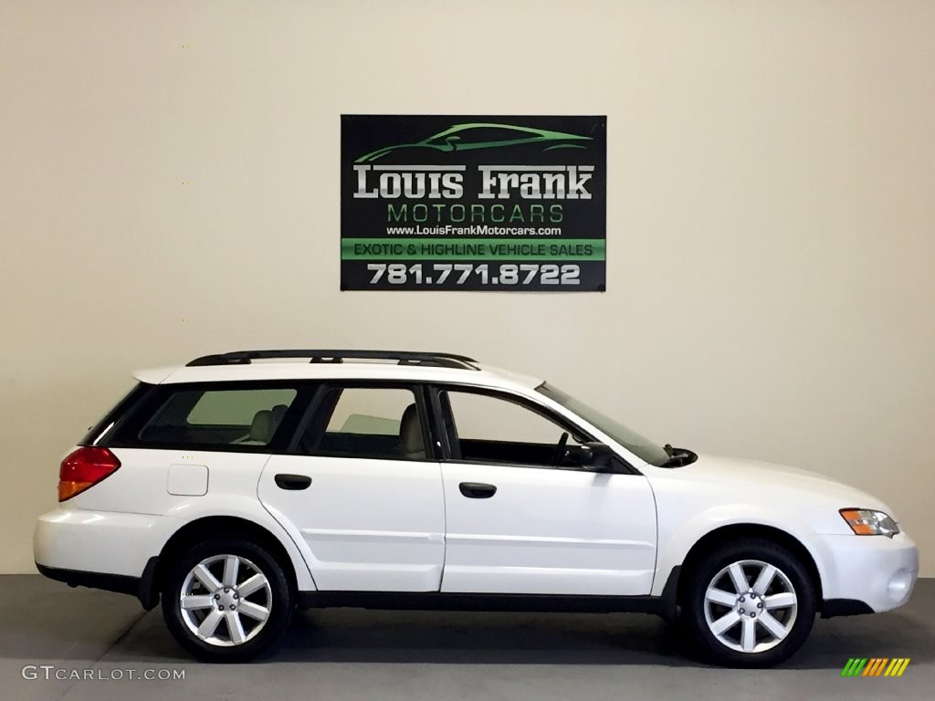 2007 Outback 2.5i Wagon - Satin White Pearl / Taupe Leather photo #6
