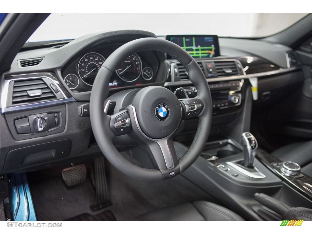 Black Interior 2016 BMW 3 Series 340i Sedan Photo #109308116