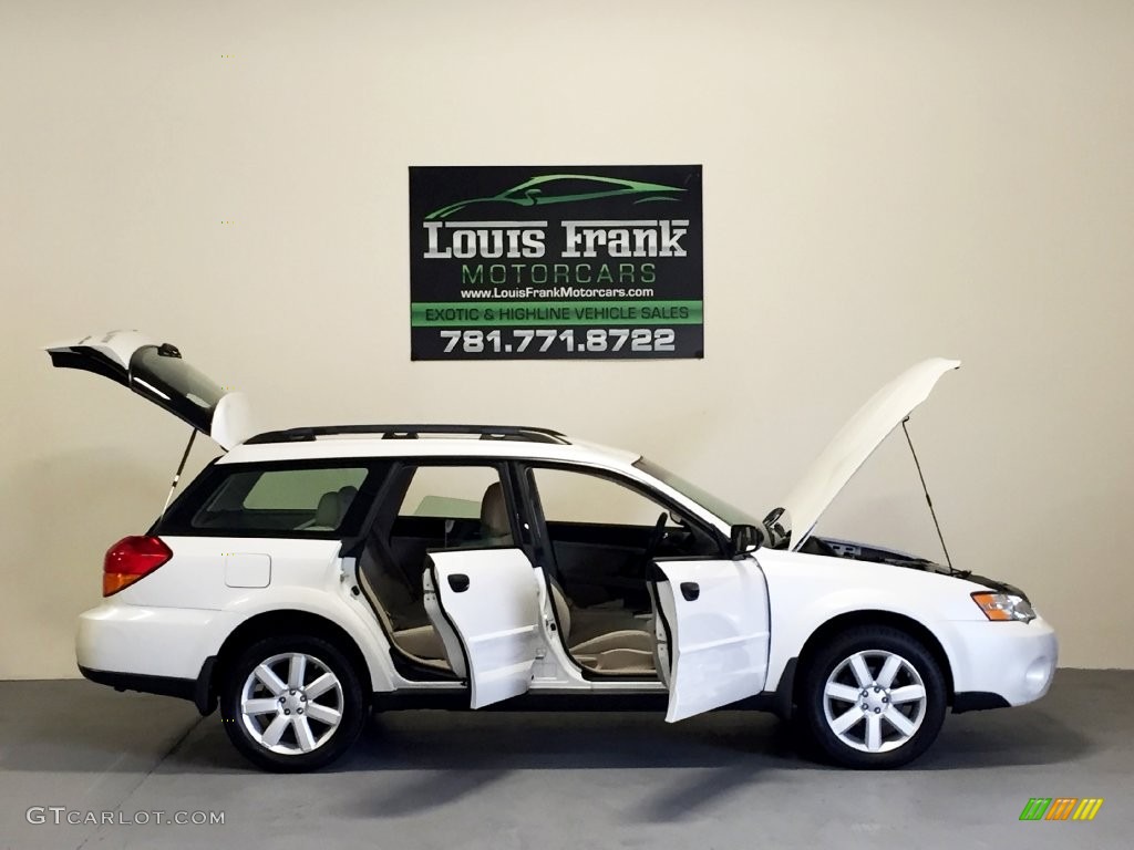 2007 Outback 2.5i Wagon - Satin White Pearl / Taupe Leather photo #89