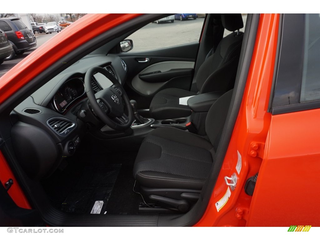 Black/Light Tungsten Interior 2016 Dodge Dart SXT Rallye Blacktop Photo #109311137