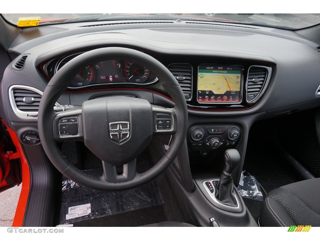 2016 Dodge Dart SXT Rallye Blacktop Black/Light Tungsten Dashboard Photo #109311161