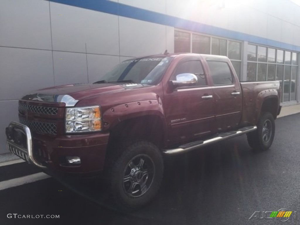 2014 Silverado 2500HD LT Crew Cab 4x4 - Deep Ruby Metallic / Ebony photo #1