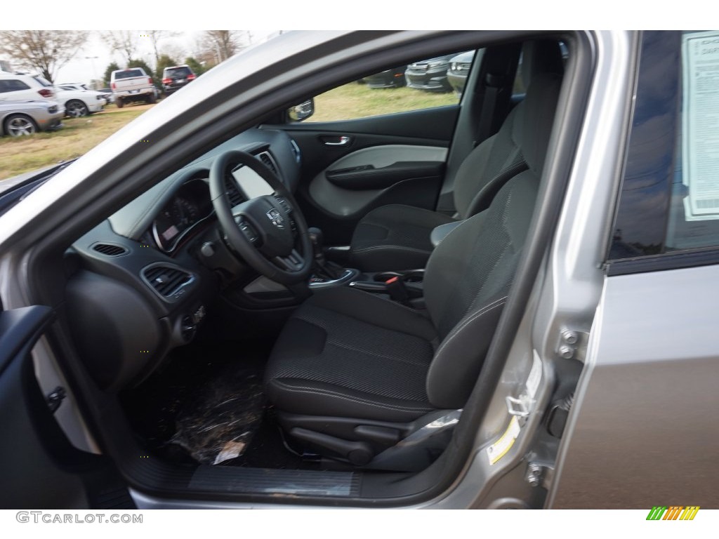 Black/Light Tungsten Interior 2016 Dodge Dart SXT Rallye Blacktop Photo #109313546