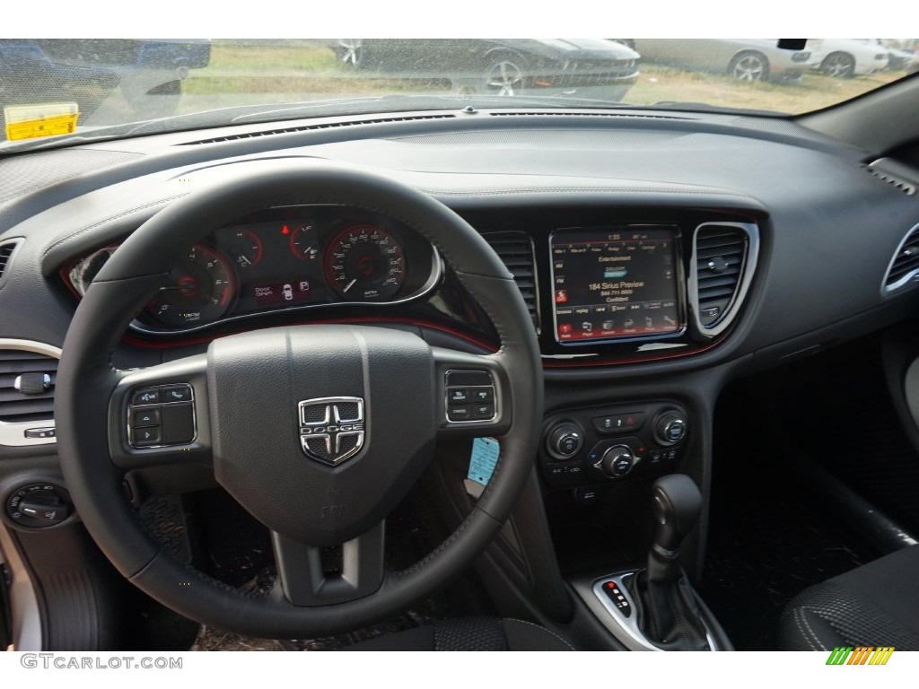 2016 Dodge Dart SXT Rallye Blacktop Black/Light Tungsten Dashboard Photo #109313558