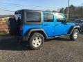 2016 Hydro Blue Pearl Jeep Wrangler Unlimited Sport 4x4  photo #3