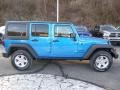 2016 Hydro Blue Pearl Jeep Wrangler Unlimited Sport 4x4  photo #6