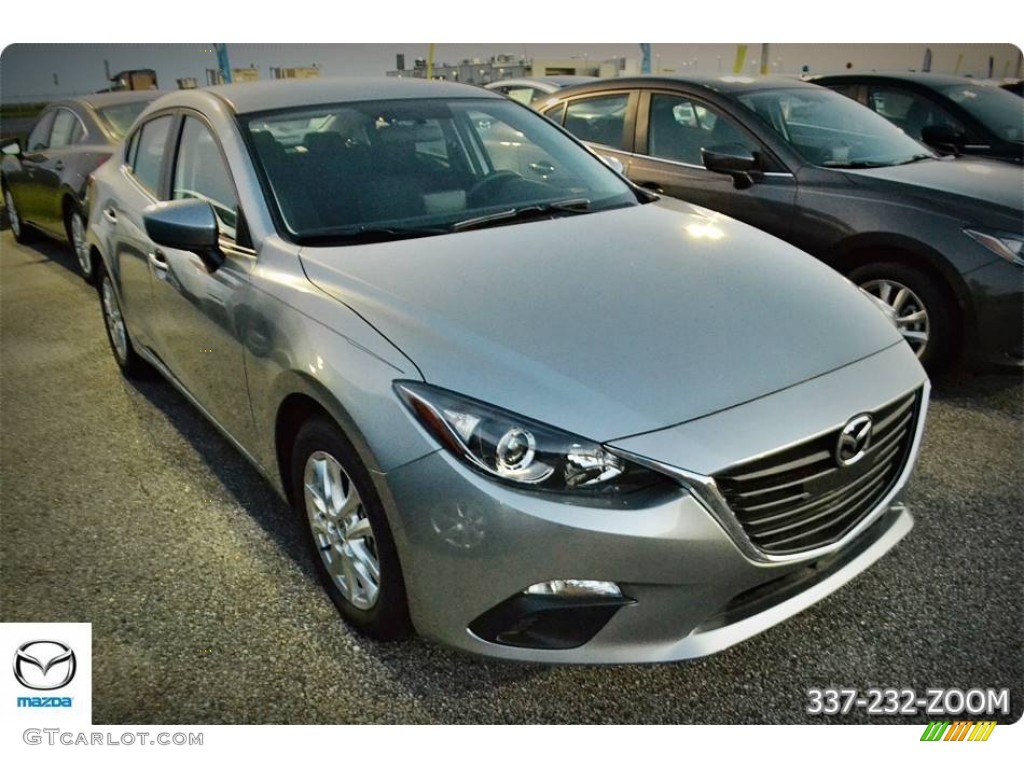2016 MAZDA3 i Sport 4 Door - Liquid Silver Metallic / Black photo #6