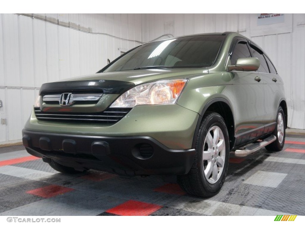 2008 CR-V EX-L 4WD - Green Tea Metallic / Ivory photo #3