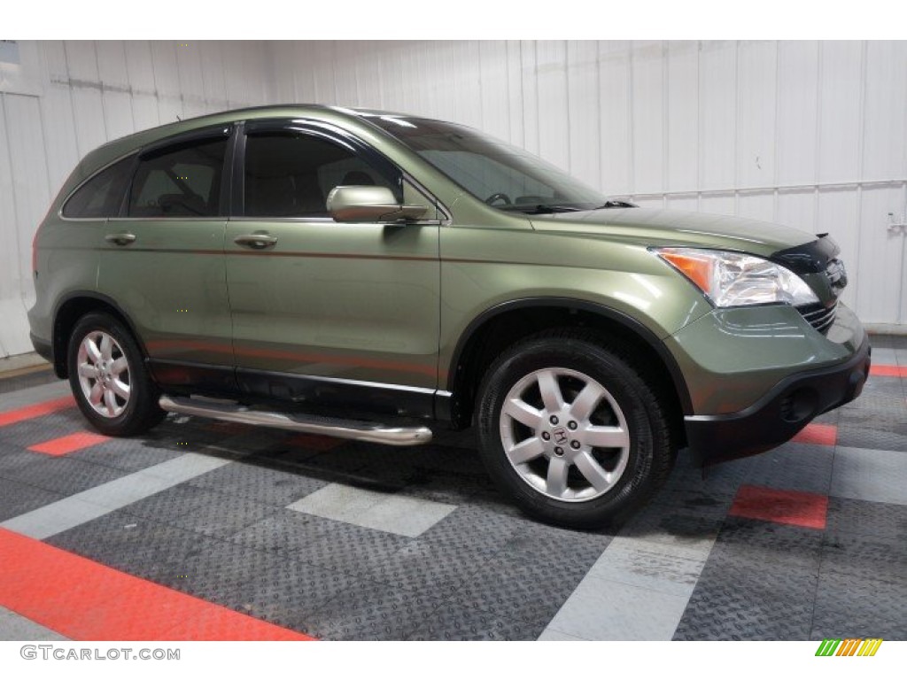 2008 CR-V EX-L 4WD - Green Tea Metallic / Ivory photo #6