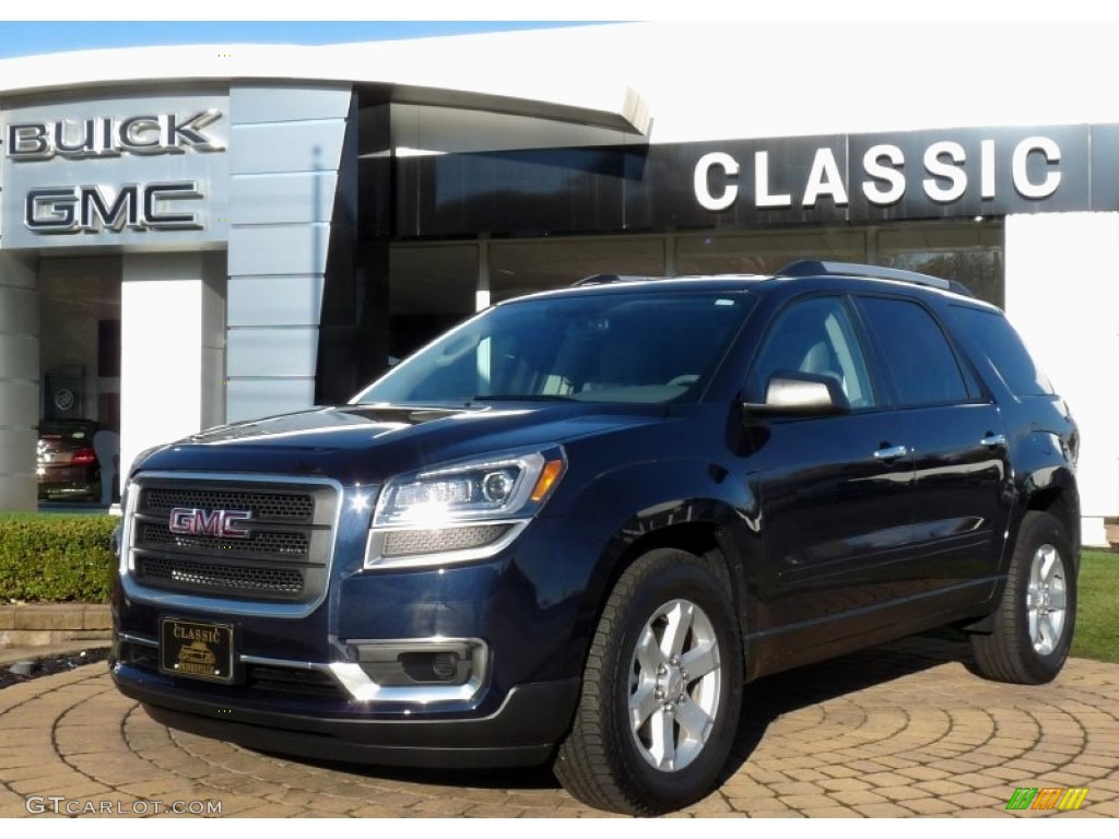 2016 Acadia SLE AWD - Dark Sapphire Blue Metallic / Light Titanium photo #1