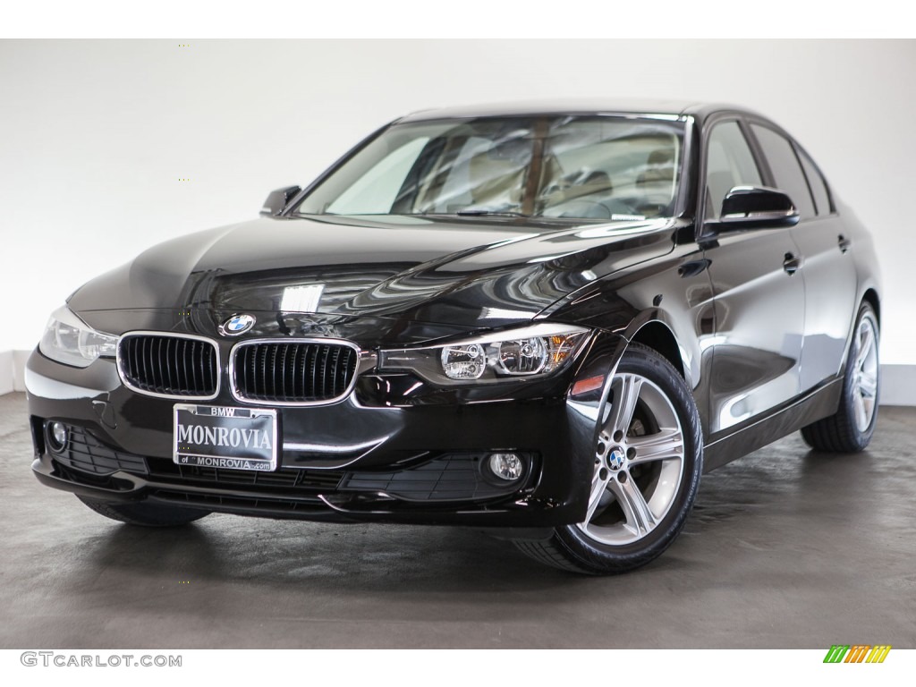 2013 3 Series 320i Sedan - Jet Black / Venetian Beige photo #13