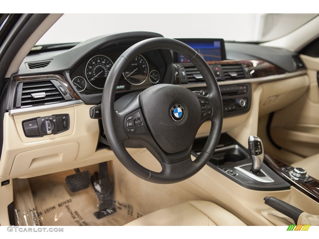 2013 3 Series 320i Sedan - Jet Black / Venetian Beige photo #19