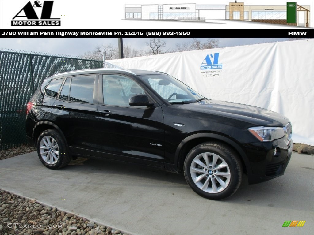 2016 X3 xDrive28i - Jet Black / Sand Beige photo #1