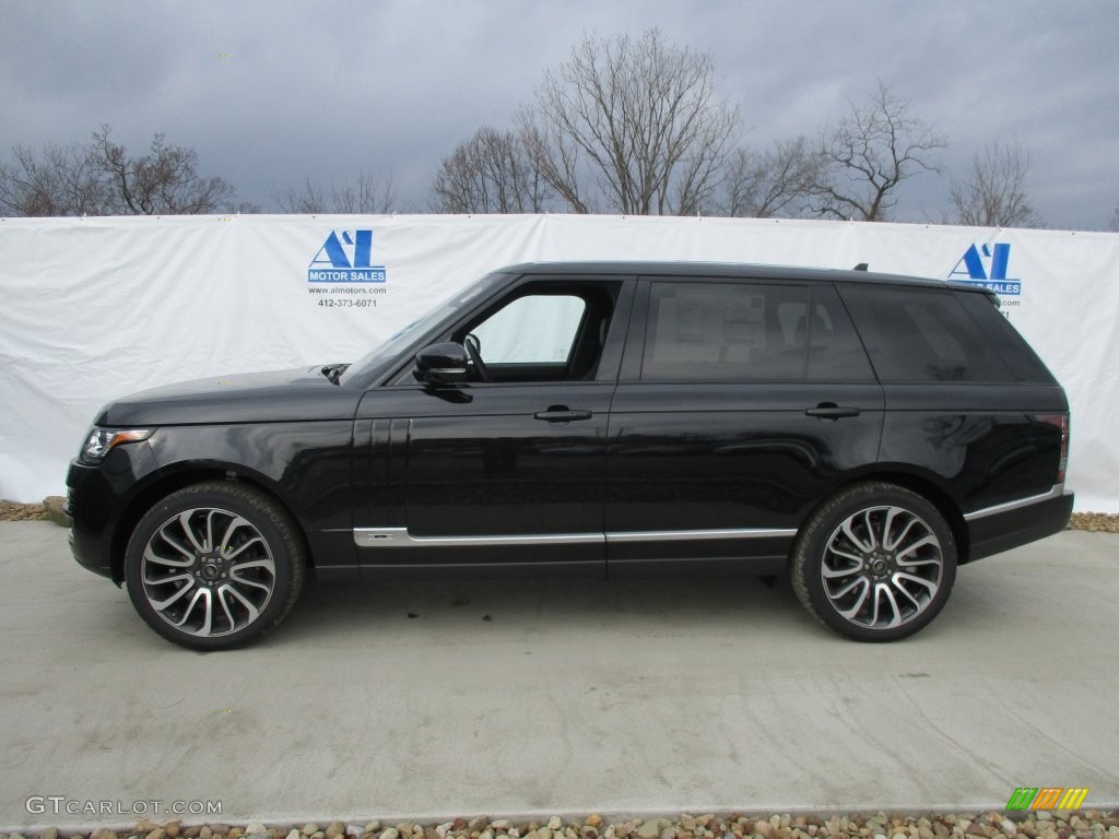 2016 Range Rover Supercharged LWB - Santorini Black Metallic / Ebony/Ebony photo #9