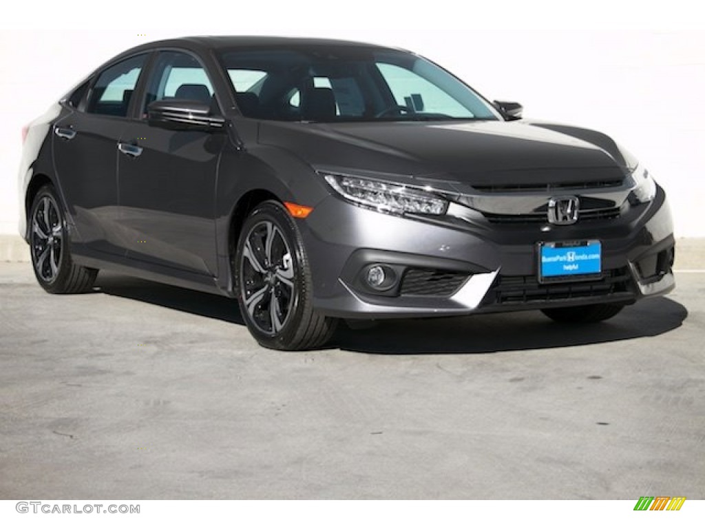 2016 Civic Touring Sedan - Modern Steel Metallic / Black photo #1