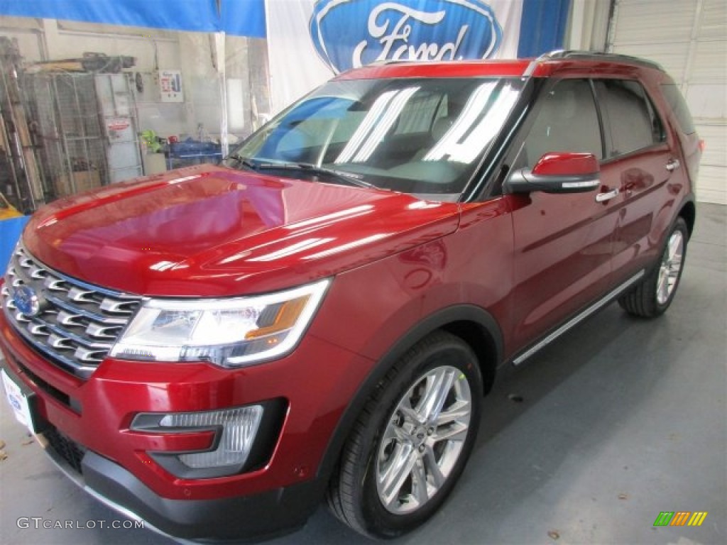 2016 Explorer Limited - Ruby Red Metallic Tri-Coat / Medium Light Camel photo #3