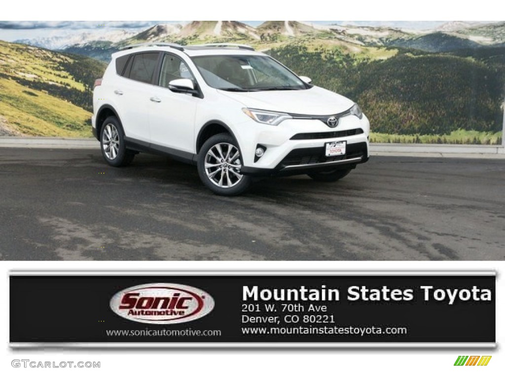 2016 RAV4 Limited AWD - Blizzard Pearl / Black photo #1