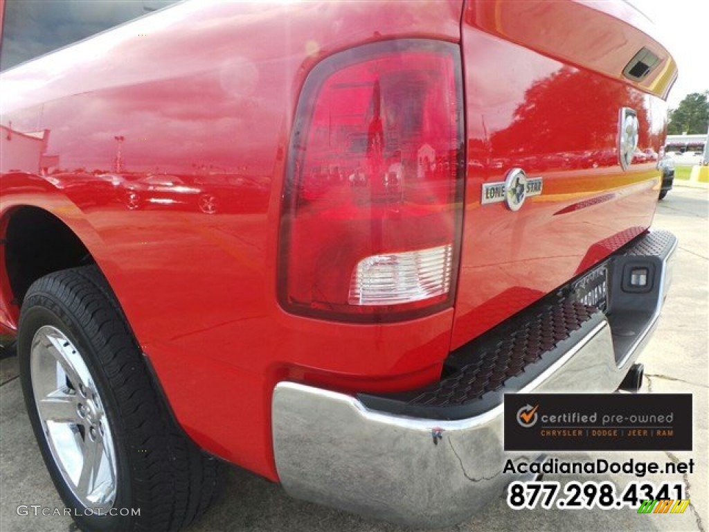 2012 Ram 1500 Outdoorsman Crew Cab 4x4 - Flame Red / Dark Slate Gray/Medium Graystone photo #5